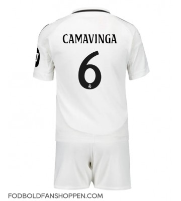 Real Madrid Eduardo Camavinga #6 Hjemmebanetrøje Børn 2024-25 Kortærmet (+ Korte bukser)